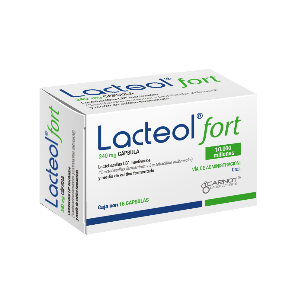 Lacteol Fort 340 mg C&aacute;psulas - Caja 16 UN, , large image number null