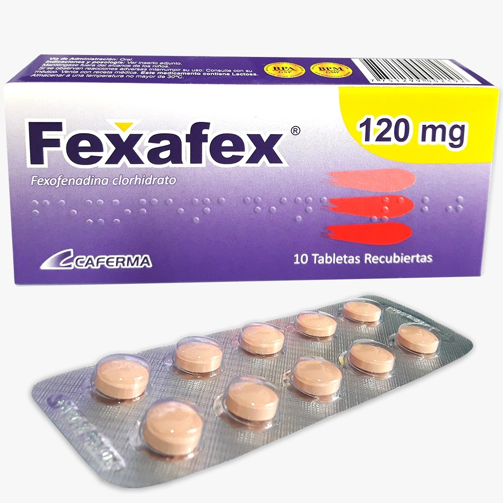 Fexafex 120 mg Tableta Recubierta - Caja 10 UN, , large image number null