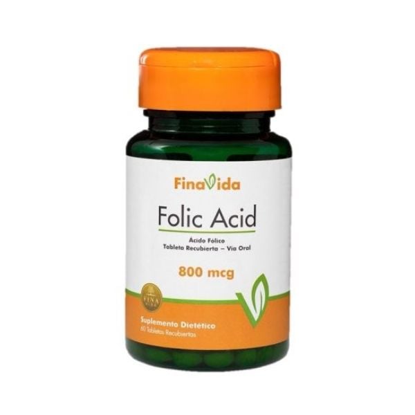 Suplemento Diet&eacute;tico Folic Acid FinaVida Tabletas Recubiertas - Frasco 60 Un, , large image number null