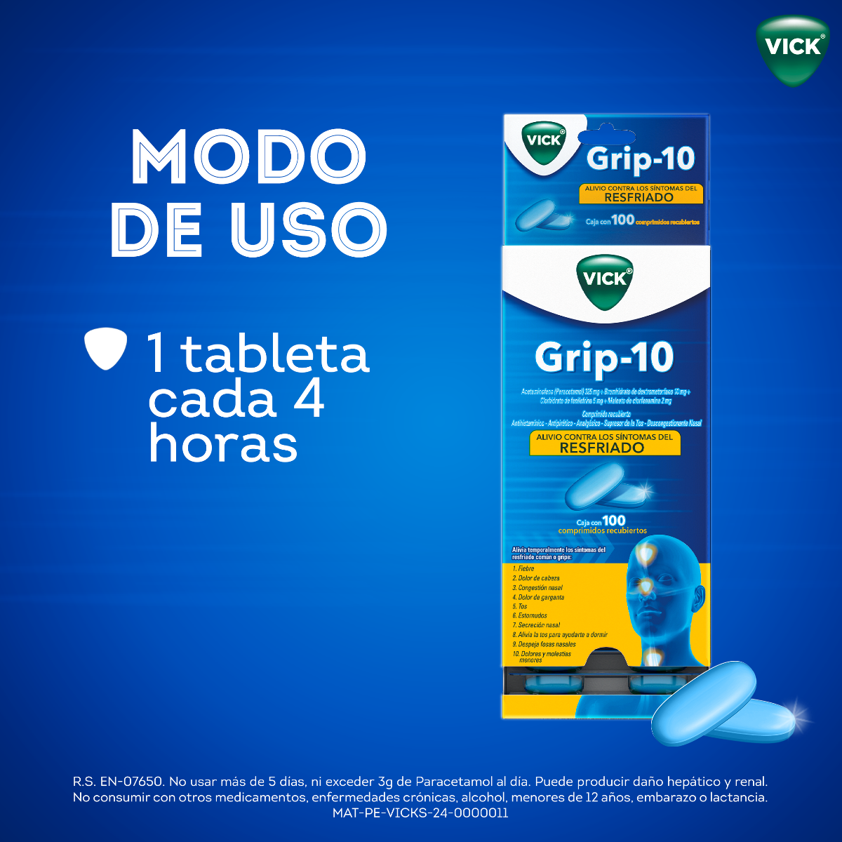 Vick Grip10 - Bl&iacute;ster 4 UN, , large image number null