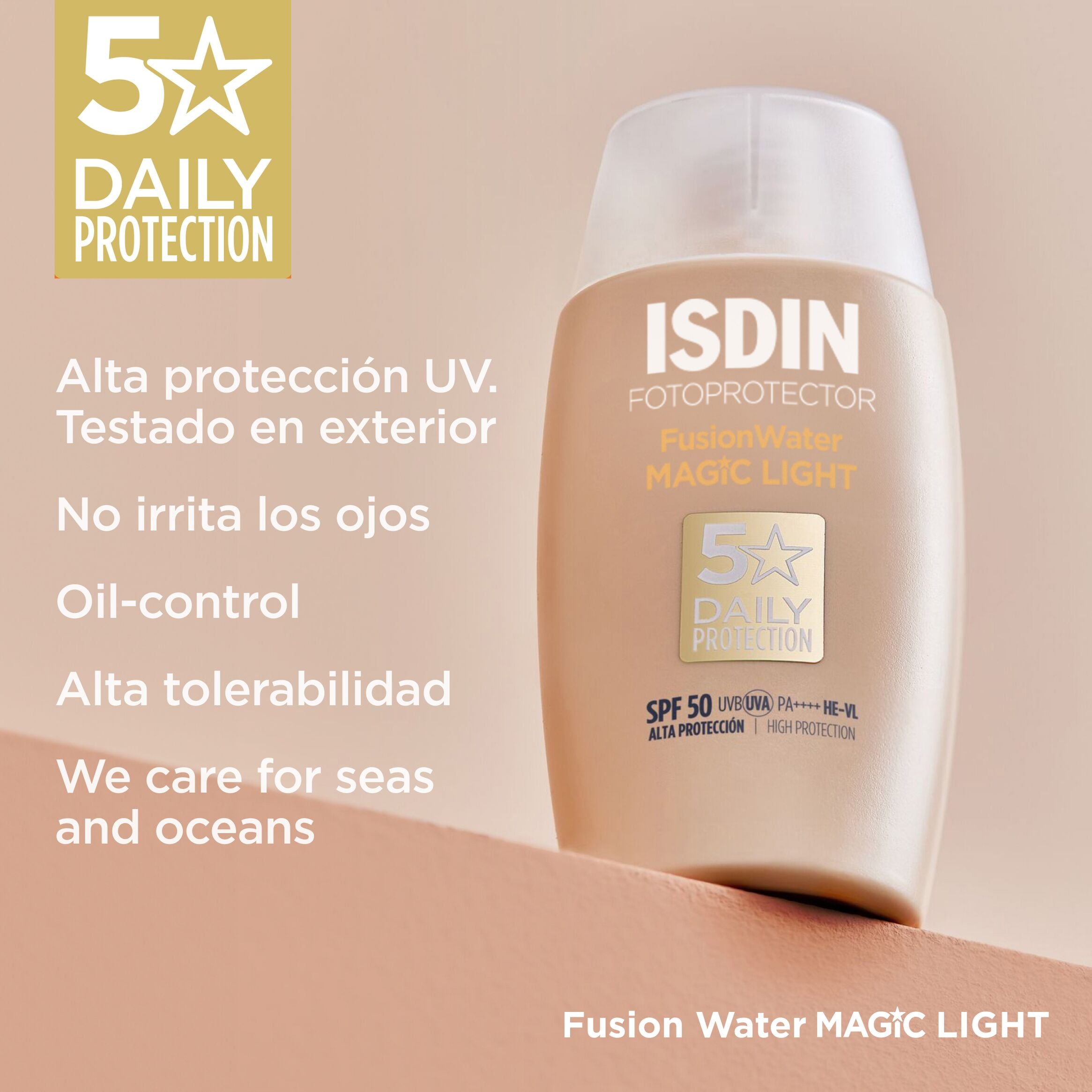 Isdin Fotoprotector Fusion Water Magic Color Light SPF 50 - Frasco 50 ML, , large image number null