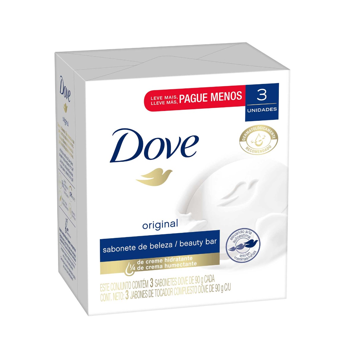 Jab&oacute;n Dove Original - Pack 3 UN, , large image number null
