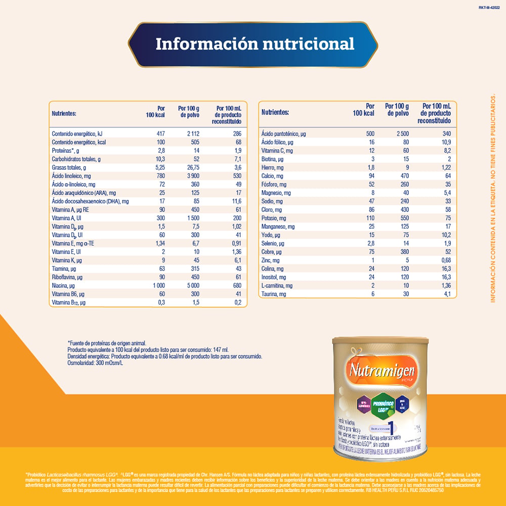 F&oacute;mula Infantil Nutramigen Premium con LGG - Lata 357 G, , large image number null