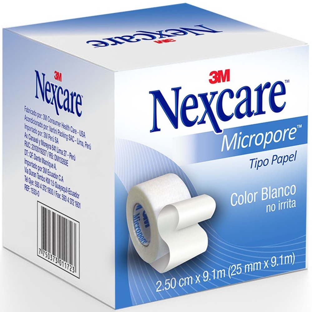 Cinta Nexcare Micropore 2.5CM x 9.1M Color Blanco - Unidad 1 UN, , large image number null