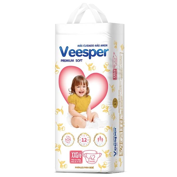 Pa&ntilde;al Veesper Premium Sotf Talla XXG - Bolsa 42 UN, , large image number null