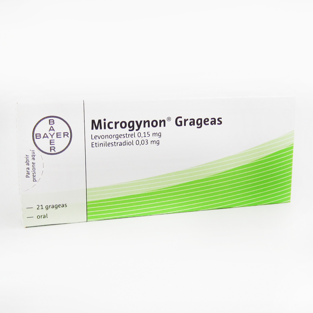 Microgynon Grageas 0.15-0.03Mg - Caja 21 UN, , large image number null