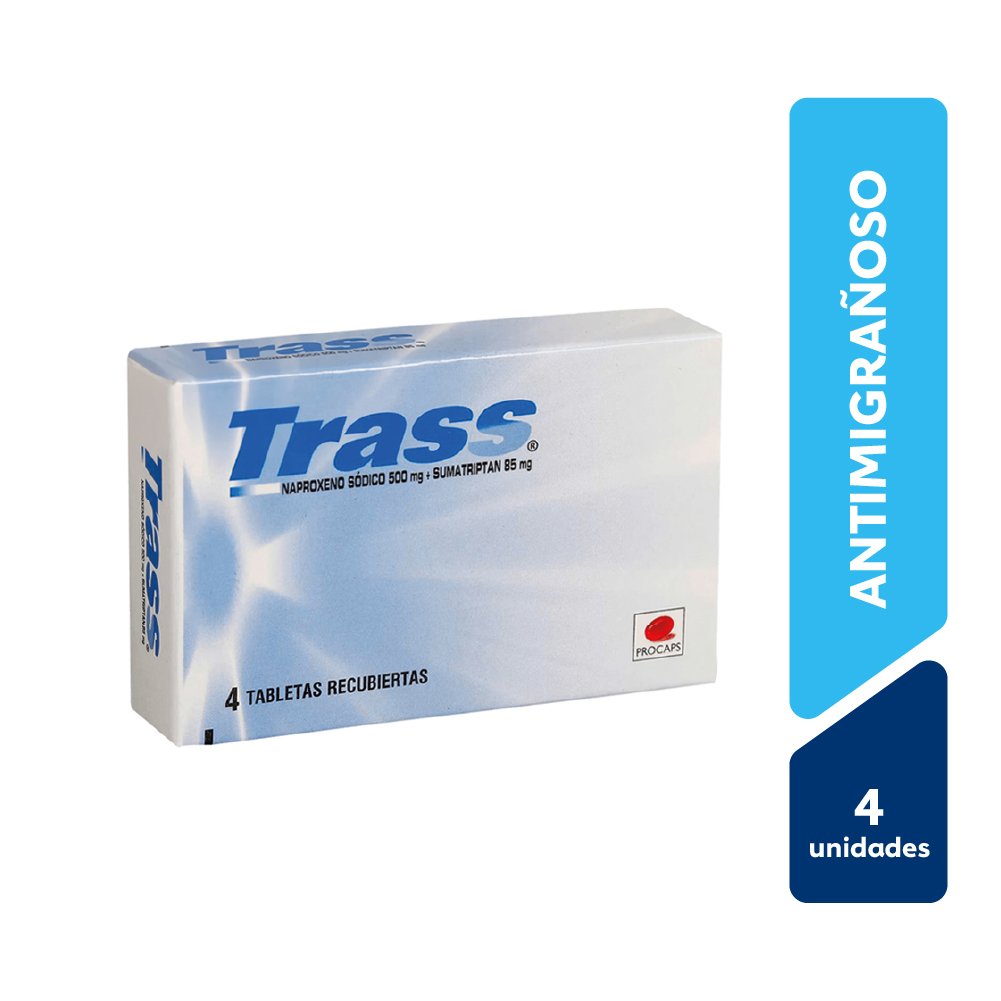 Trass 500 Mg + 85 Mg Tabletas Recubiertas - Bl&iacute;ster 4 UN, , large image number null