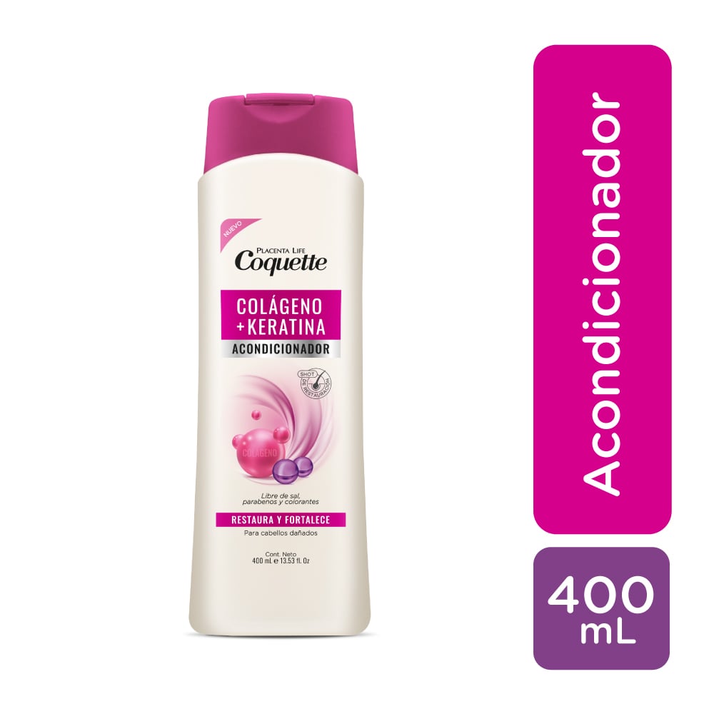 Acondicionador Coquette Col&aacute;geno & Keratina - Frasco 400ml, , large image number null