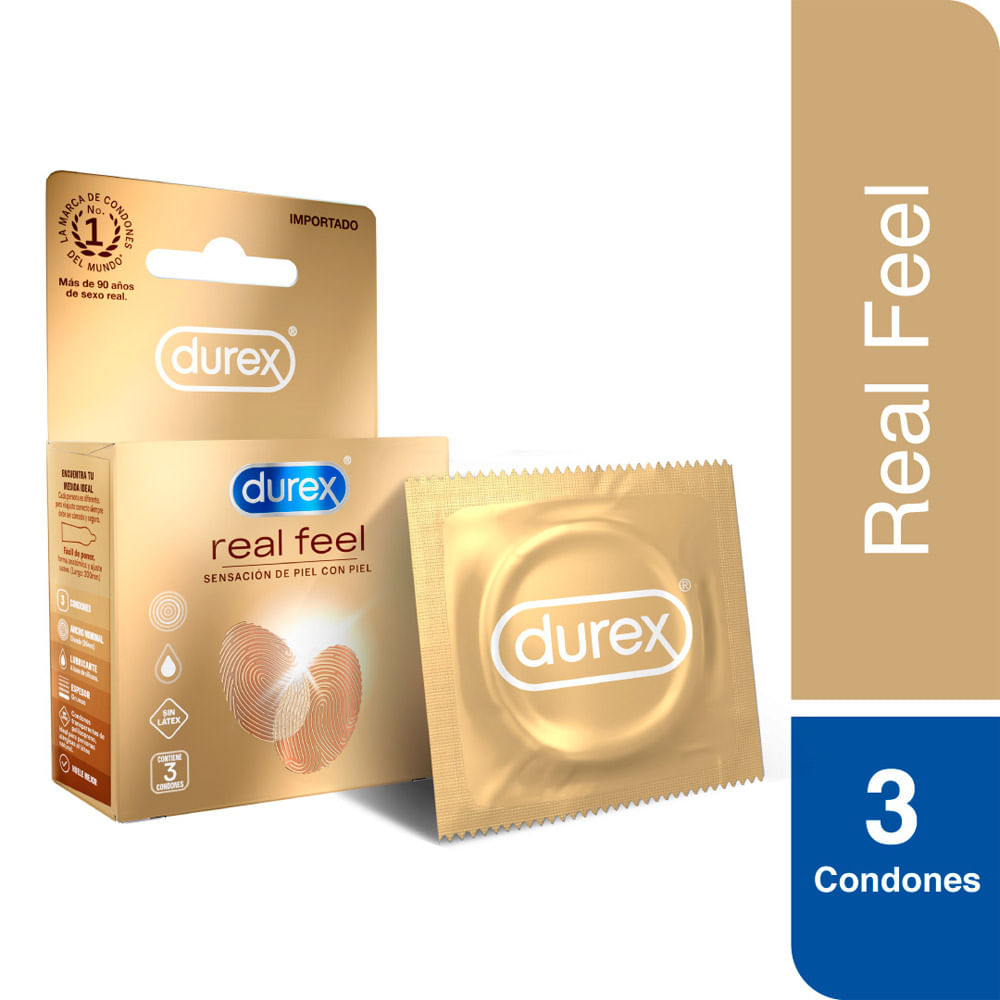 Preservativo Durex Real Feel - Caja 3 UN, , large image number null