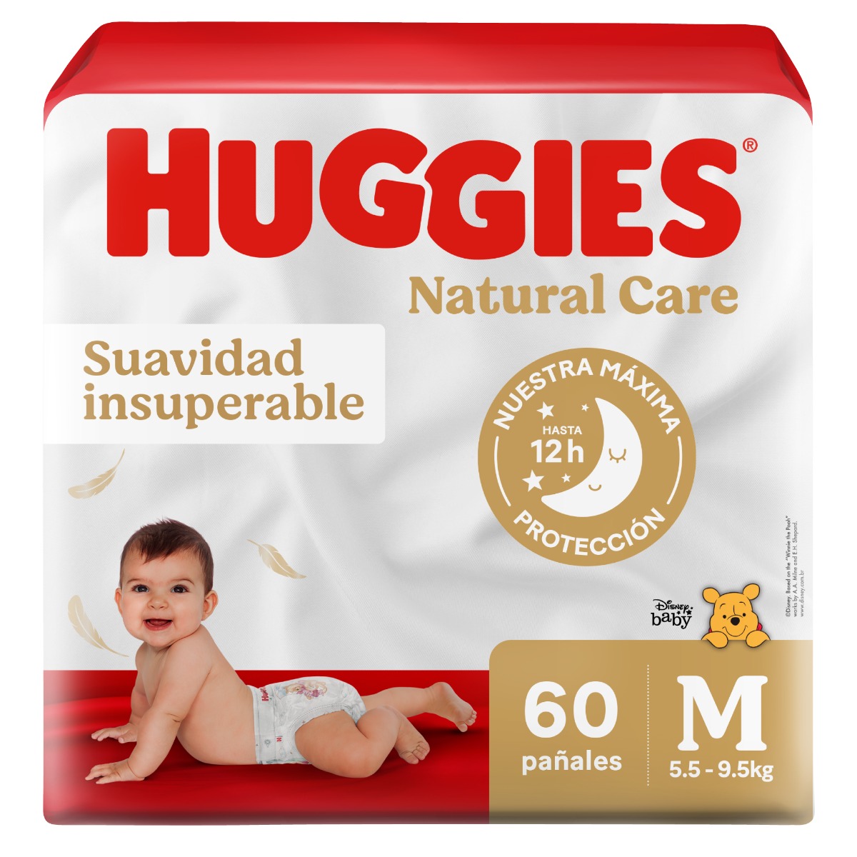 Pa&ntilde;ales Huggies Natural Care Talla M - Bolsa 60 UN, , large image number null