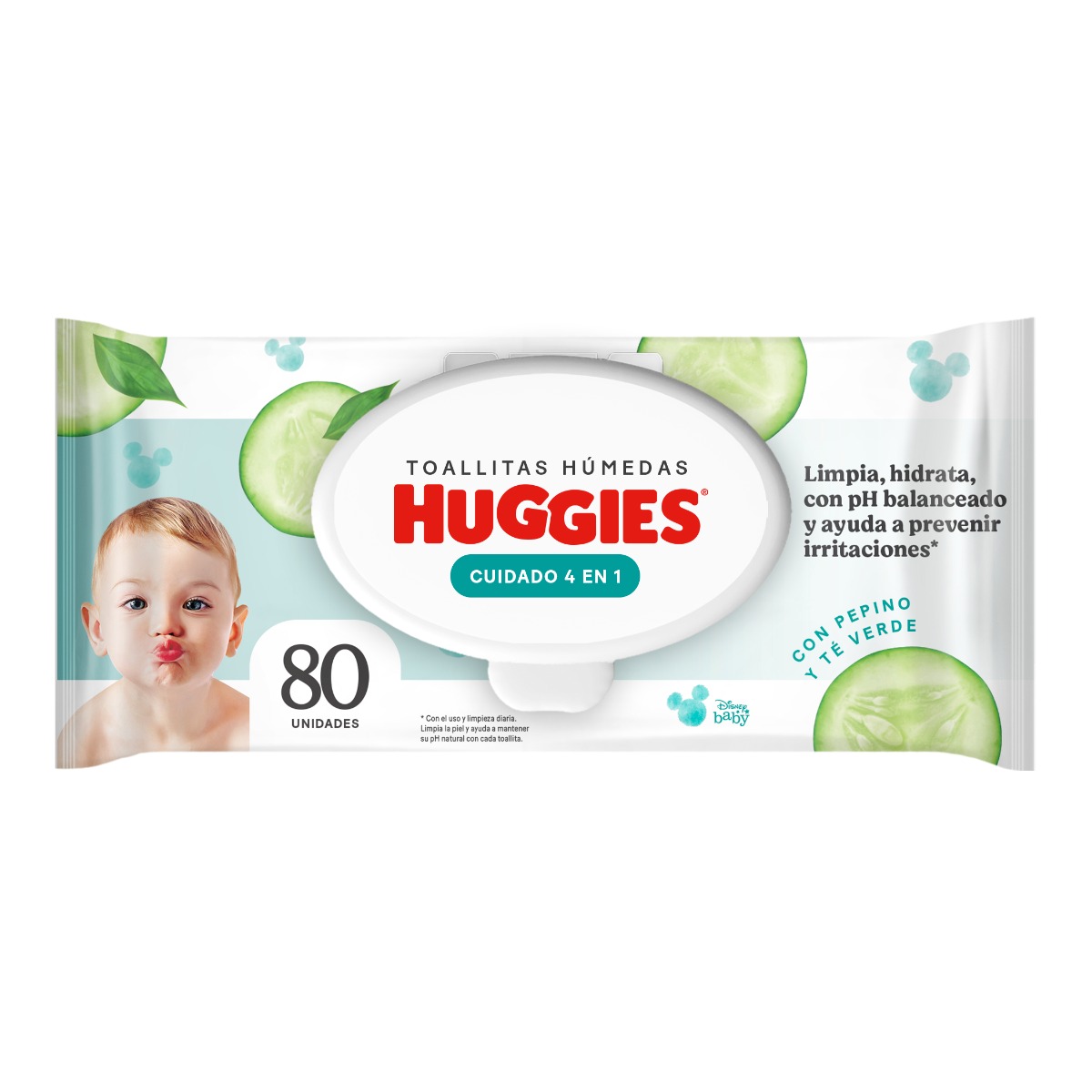 Toallitas H&uacute;medas Huggies 4en1 - Bolsa 80UN, , large image number null