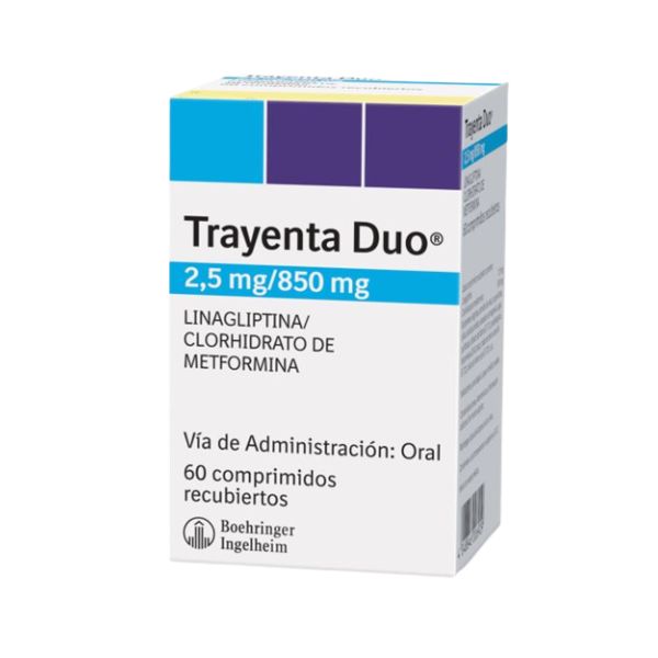 Trayenta Duo 2.5/850 Mg Comprimido Recubierto - Frasco 60 UN, , large image number null