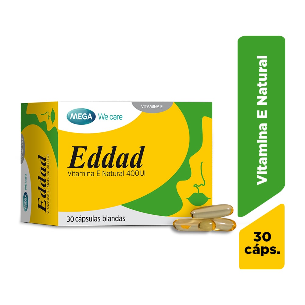 Eddad Vitamina E 400ui C&aacute;psulas Blandas - Caja 30 UN, , large image number null