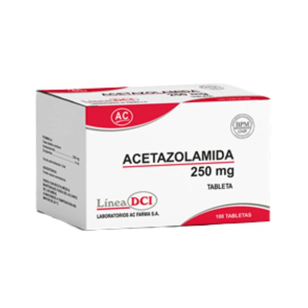 Acetazolamida 250 Mg - Caja 100 UN, , large image number null