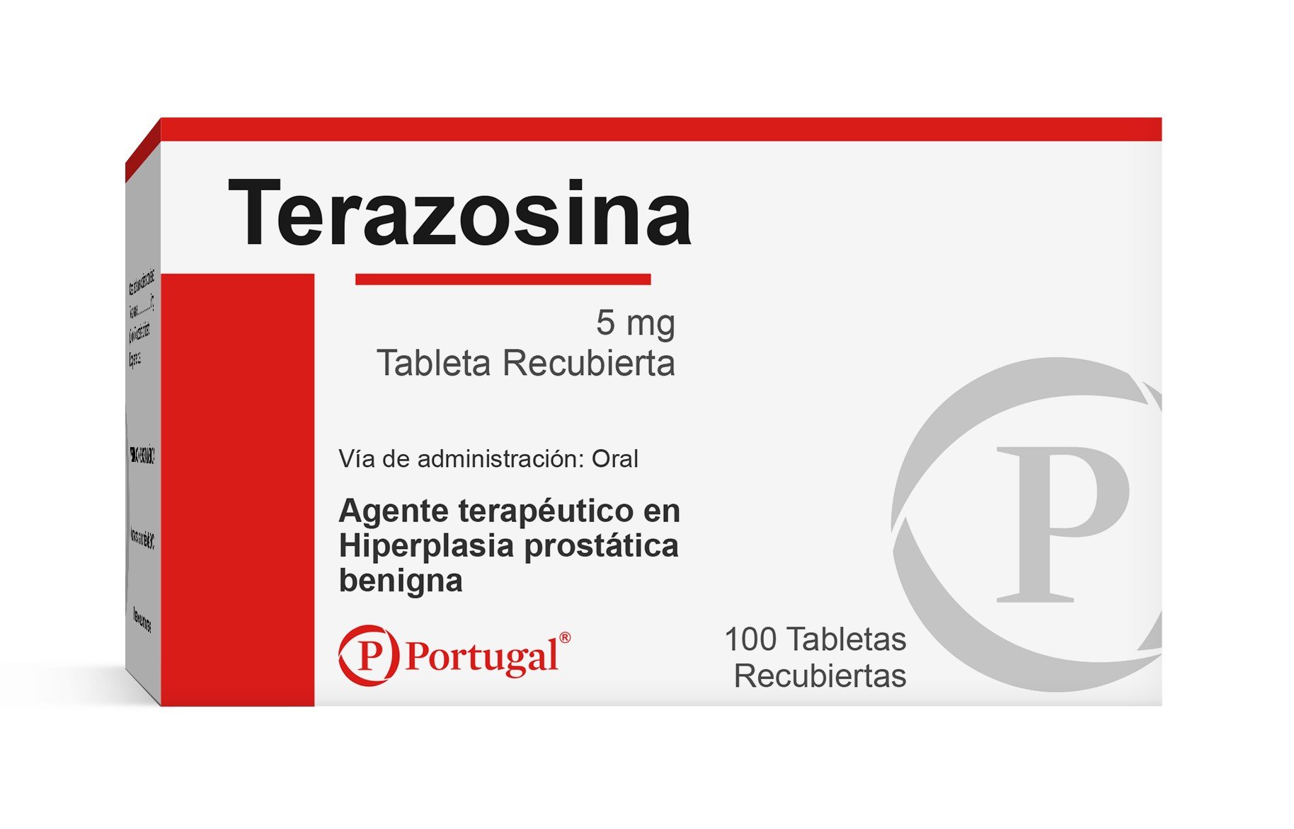 Terazosina 5 mg Tabletas Recubiertas - Caja 100 UN, , large image number null