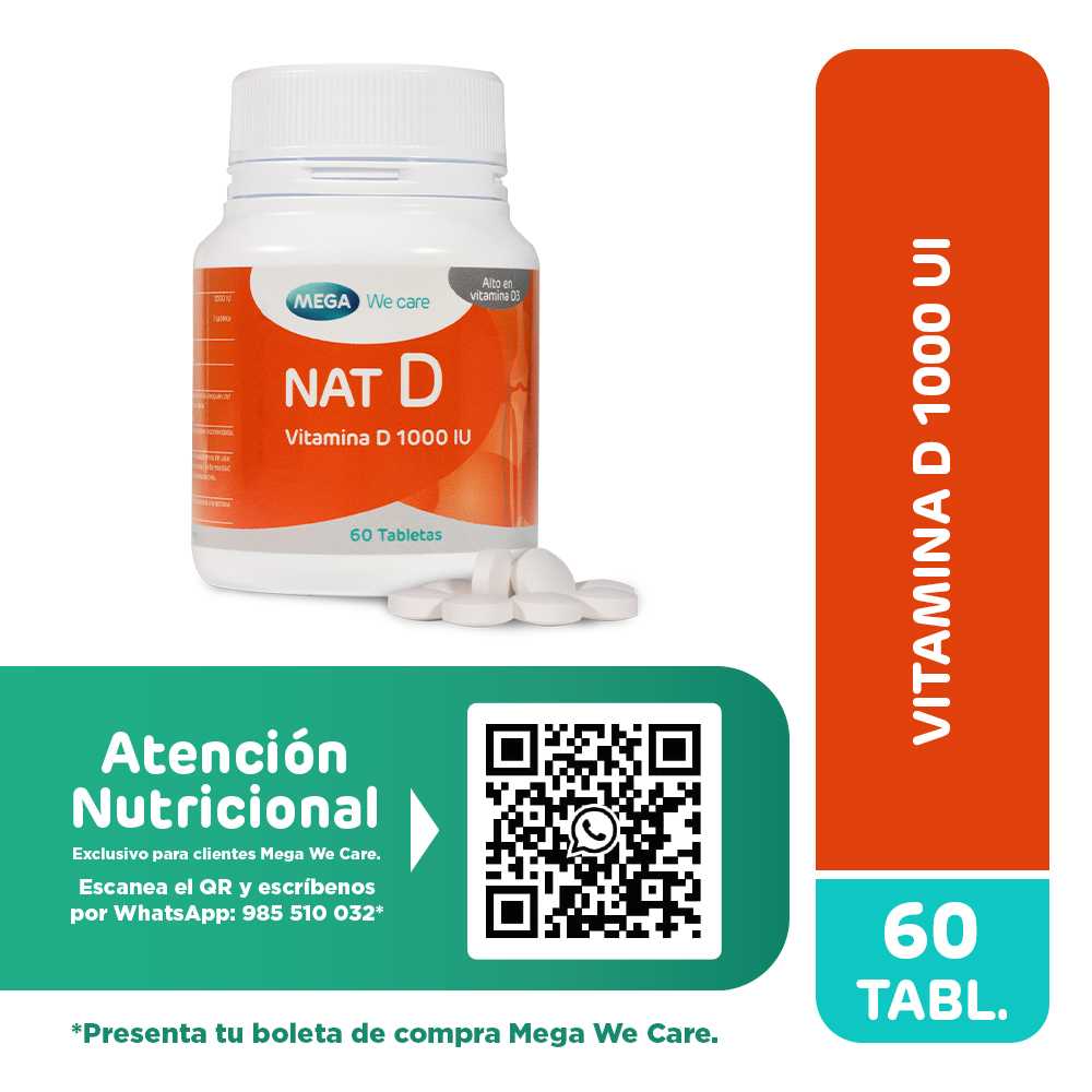Nat-D 1000ui Tableta - Frasco 60 UN, , large image number null