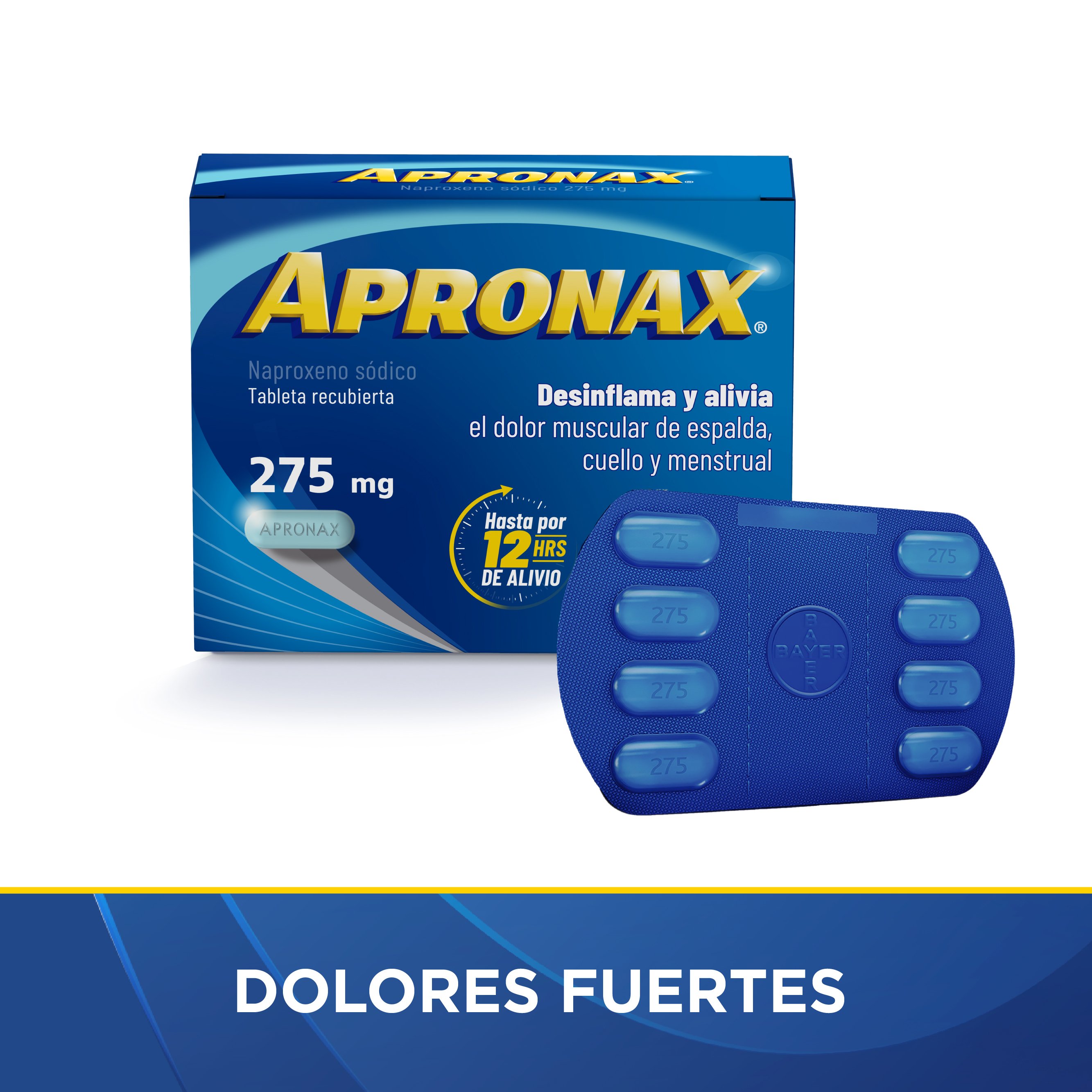Apronax 275 Mg Tabletas - Caja 8 UN, , large image number null