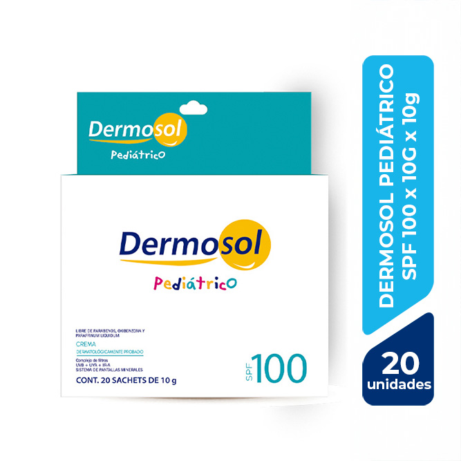 Dermosol Pediatrico SPF 100 Sachet - Caja 20 UN, , large image number null
