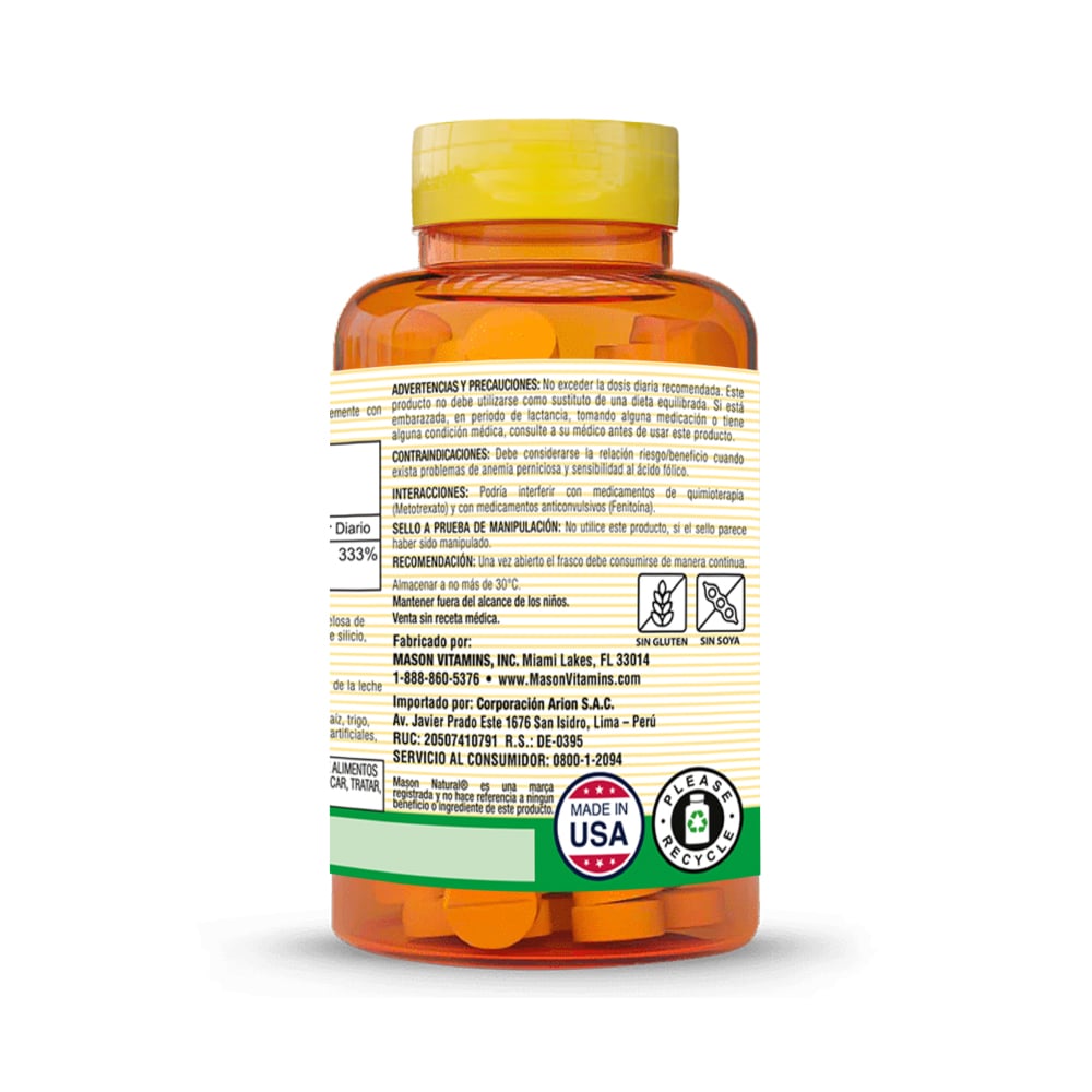 Mason Acido Alpha Lipoico 600 Mg - Frasco 30 UN, , large image number null