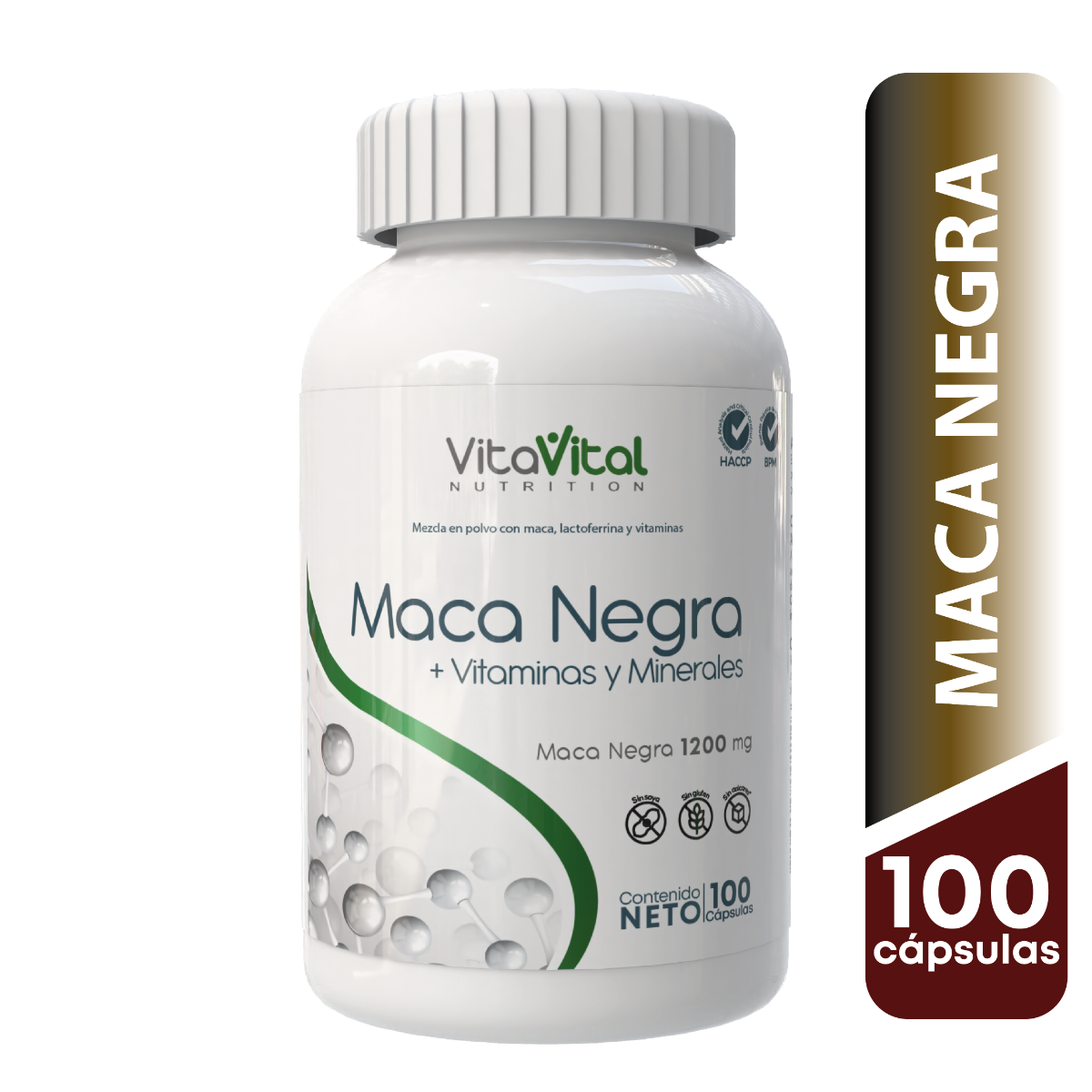 Vita Vital Maca Negra Capsulas - Frasco 100 UN, , large image number null