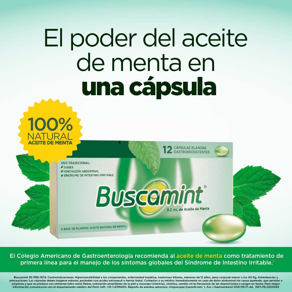 Buscamint C&aacute;psula Blanda Gastrorresistente - Caja 12 UN, , large image number null
