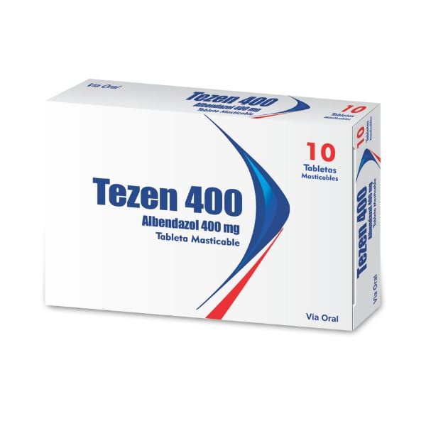 Tezen 400 Mg Tabletas Masticables - Caja 10 UN, , large image number null