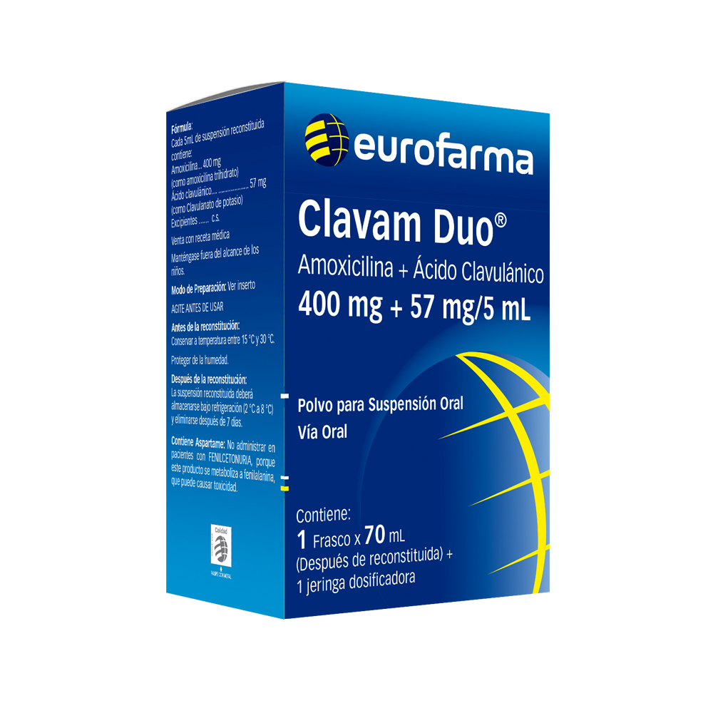 Clavam D&uacute;o 400+57 Mg/75 Ml - Frasco 70 Ml, , large image number null