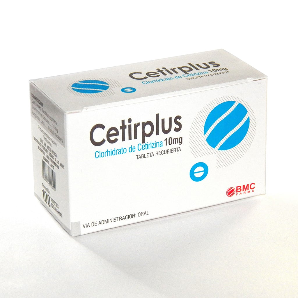 Cetirplus Cetirizina 10 mg Tableta Recubierta - Blister 10 UN, , large image number null