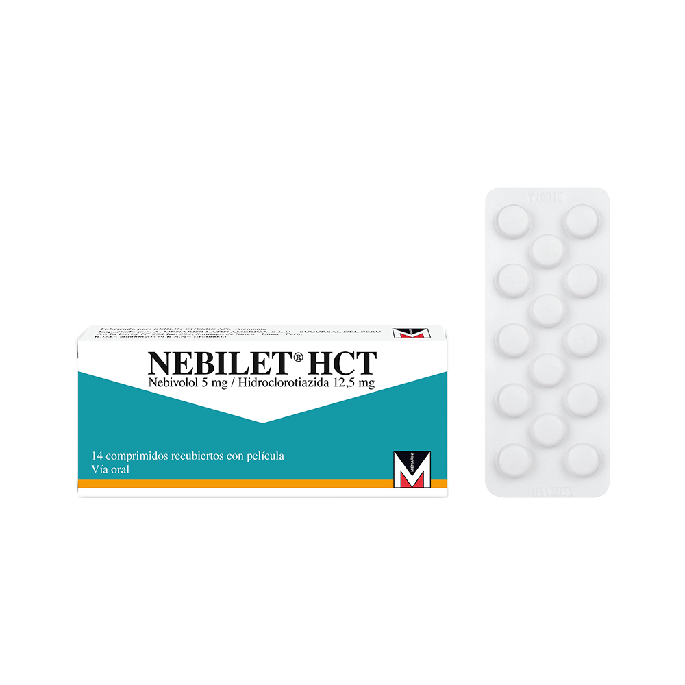 Nebilet HCT 5/12 mg - Caja 14 comprimidos, , large image number null