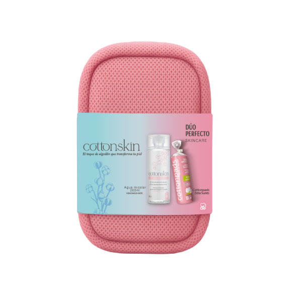 Pack Estuche CottonSkin Agua Micelar 200ML + Cotonera 50 UN - 2 UN, , large image number null