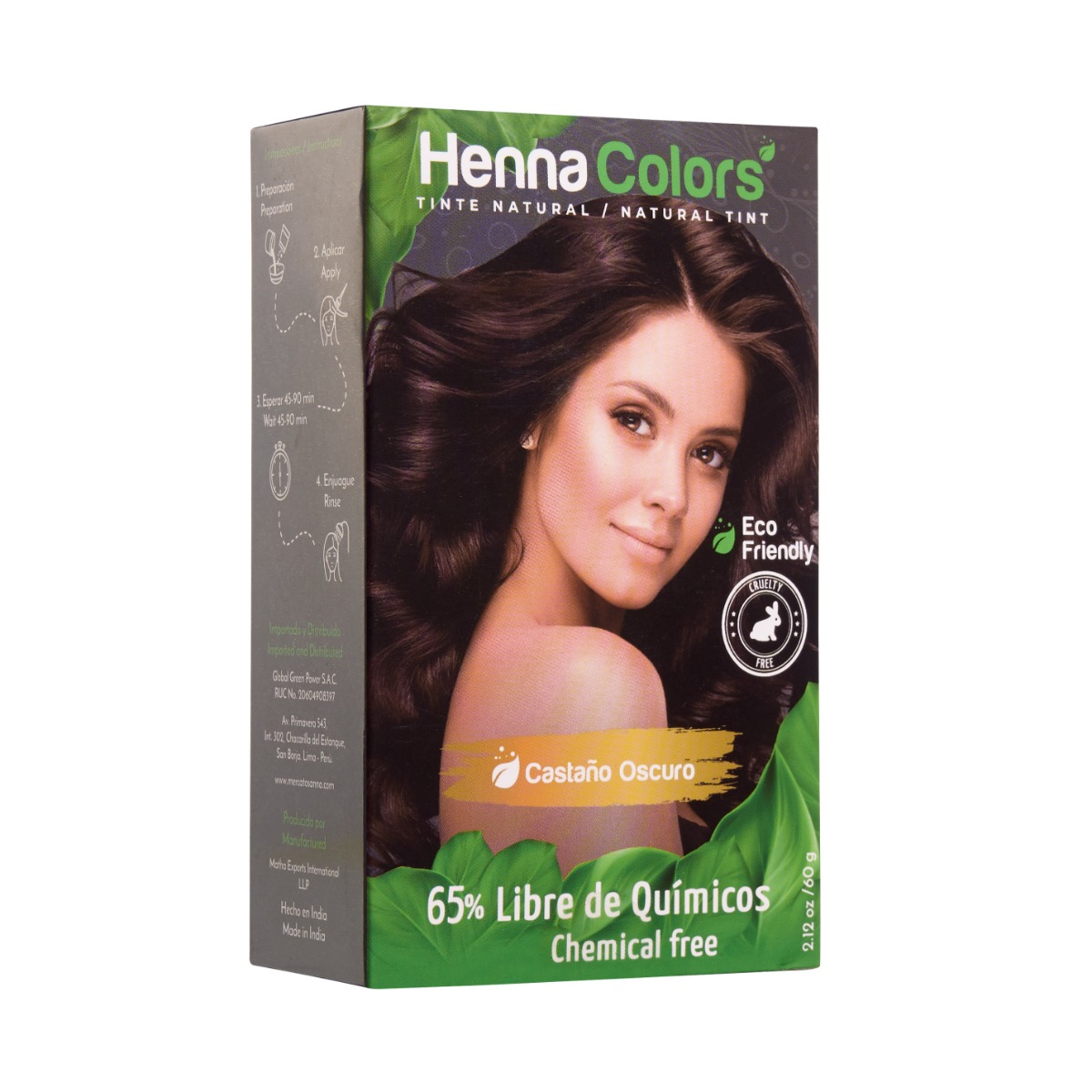 Tinte Casta&ntilde;o Oscur 65% Natural - Caja 60 G, , large image number null