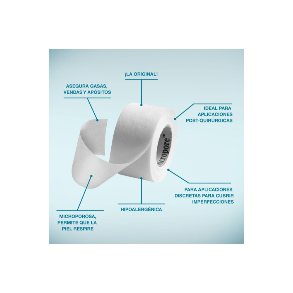 Cinta Nexcare Micropore 2.5CM x 9.1M Color Blanco - Unidad 1 UN, , large image number null