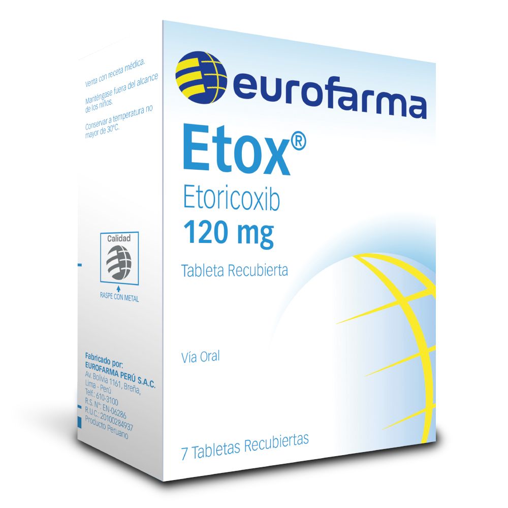 Etox 120 Mg - Caja 7 Tabletas, , large image number null