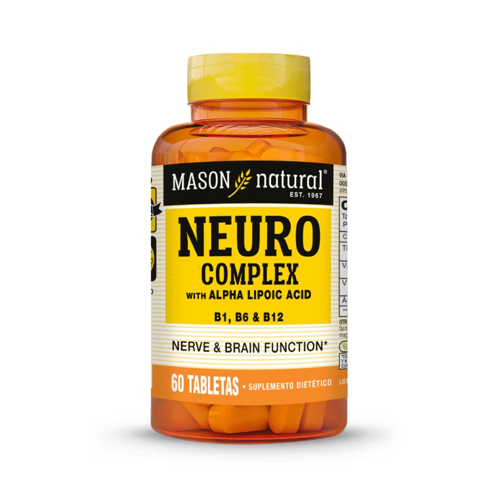 Neuro Complex B1, B6 y B12 Con Acido Alfa Lipoico - Frasco 60 UN, , large image number null