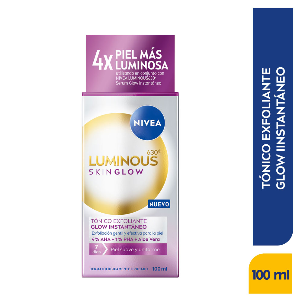 Nivea Luminous 630 Skin Glow T&oacute;nico Exfoliante - Frasco 100 ML, , large image number null