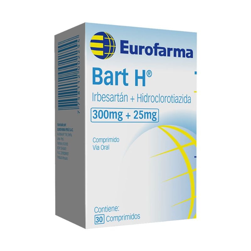 Bart H 300/25 Mg Comprimidos - Caja 30 UN, , large image number null