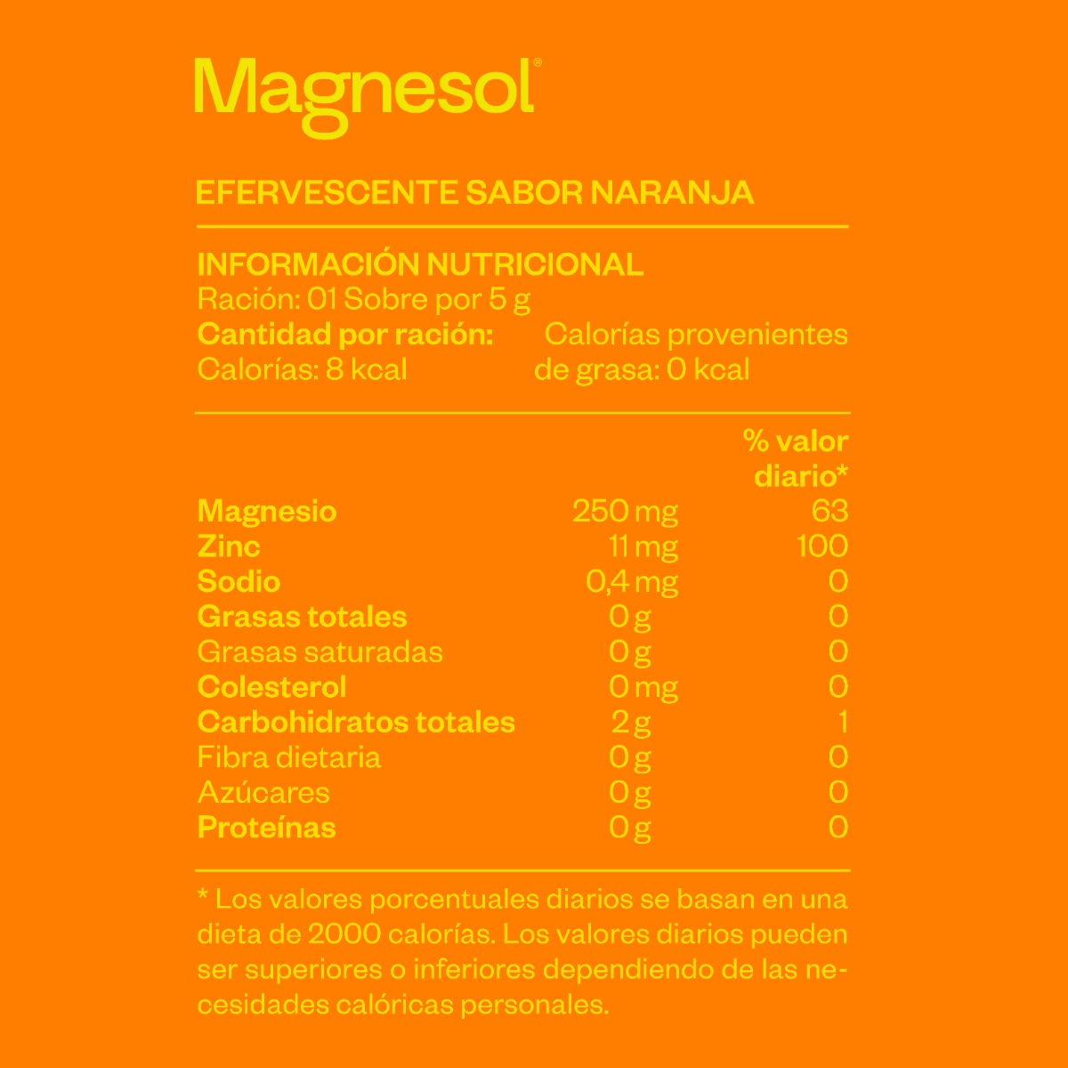 Magnesol Efervescente Naranja 5G - Caja 33 UN, , large image number null