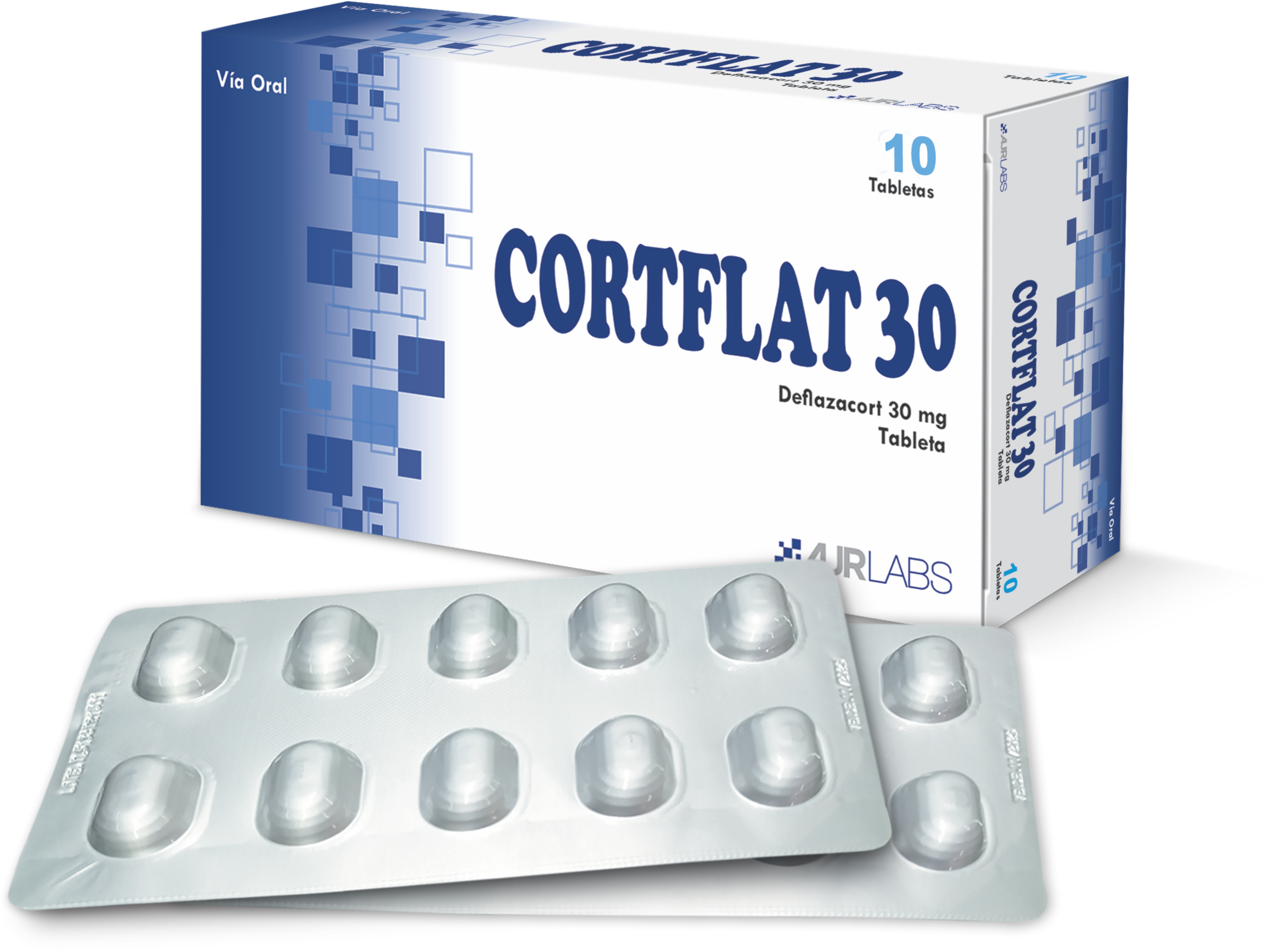 Cortflat 30 Tabletas Mg - Caja 10 UN, , large image number null