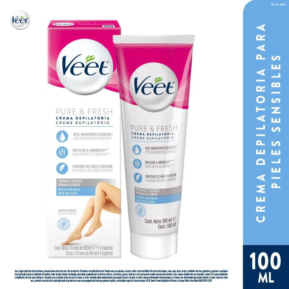 Veet Crema Depilatoria Piel Sensible - Tubo 100 ML, , large image number null