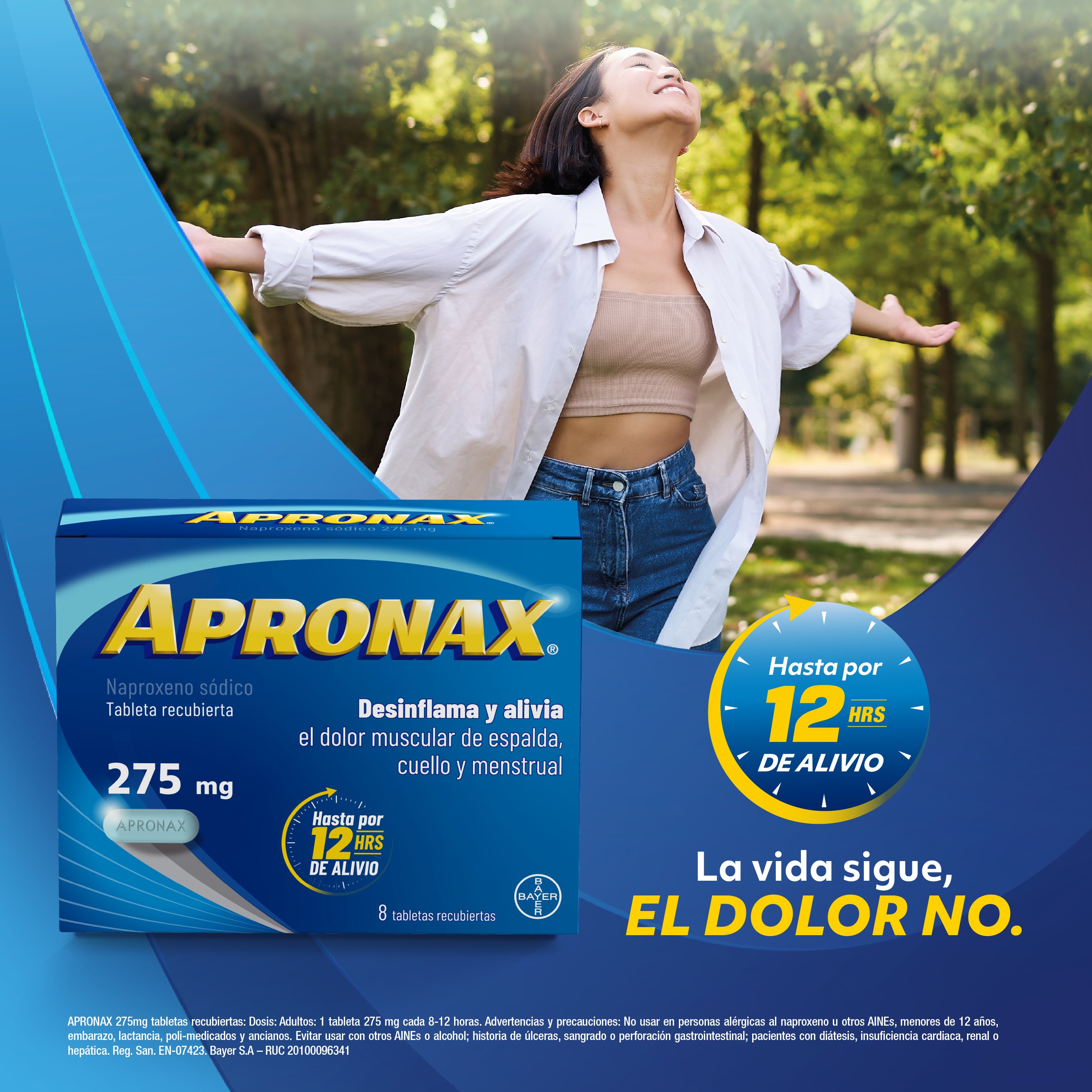 Apronax 275 Mg Tabletas - Caja 8 UN, , large image number null