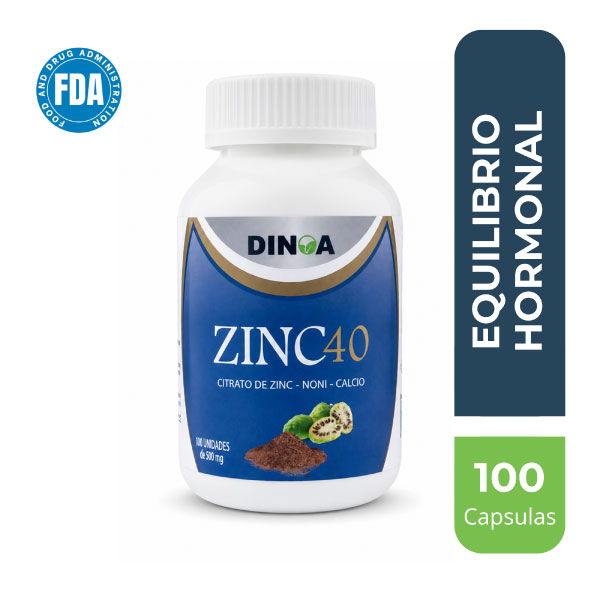Zinc 40 C&aacute;psulas - Frasco 100 UN, , large image number null