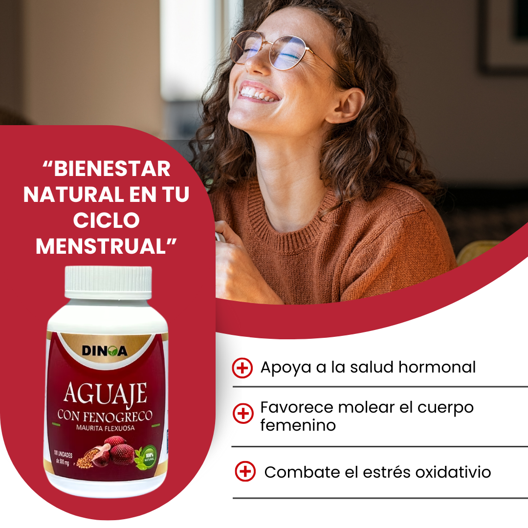 Aguaje Con Fenogreco C&aacute;psulas - Frasco 100 UN, , large image number null