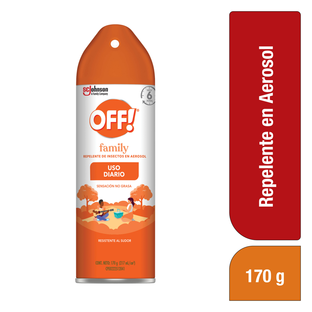 OFF! Family Repelente en Aerosol - Frasco 170 gr, , large image number null