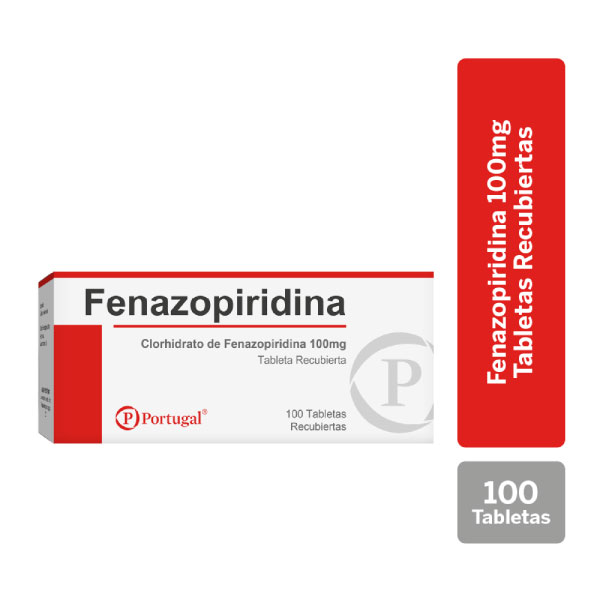 Fenazopiridina 100 Mg Tableta Recubierta - Caja 100 UN, , large image number null