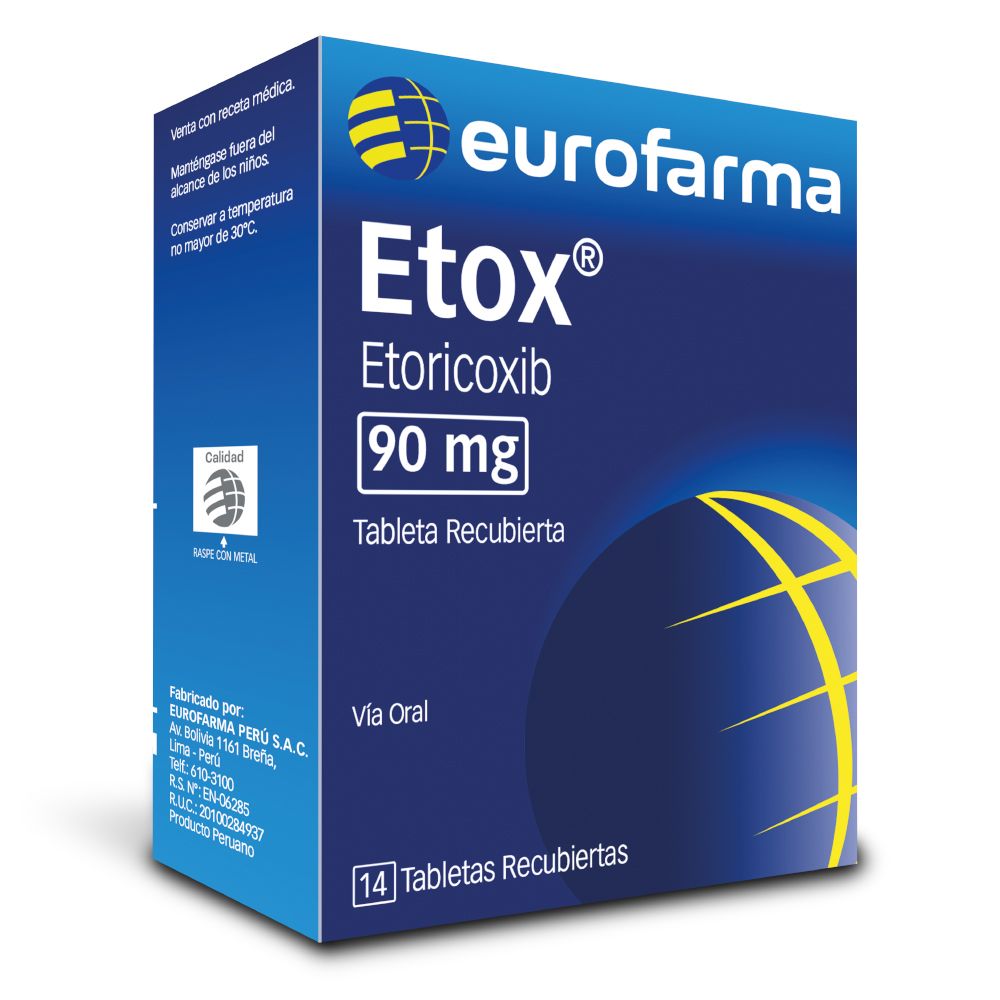Etox 90 Mg - Caja 14 Tabletas, , large image number null