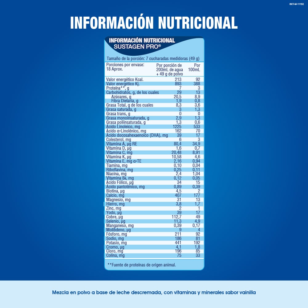 Sustagen Pro Sabor Vainilla - Lata 900 G, , large image number null