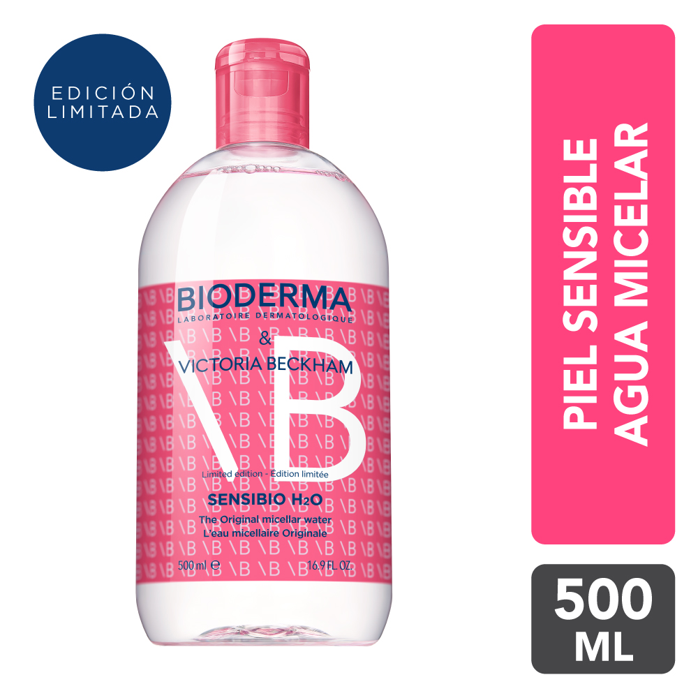 Agua Micelar Bioderma Sensibio H2O Victoria Beckham - Frasco 500 ML, , large image number null