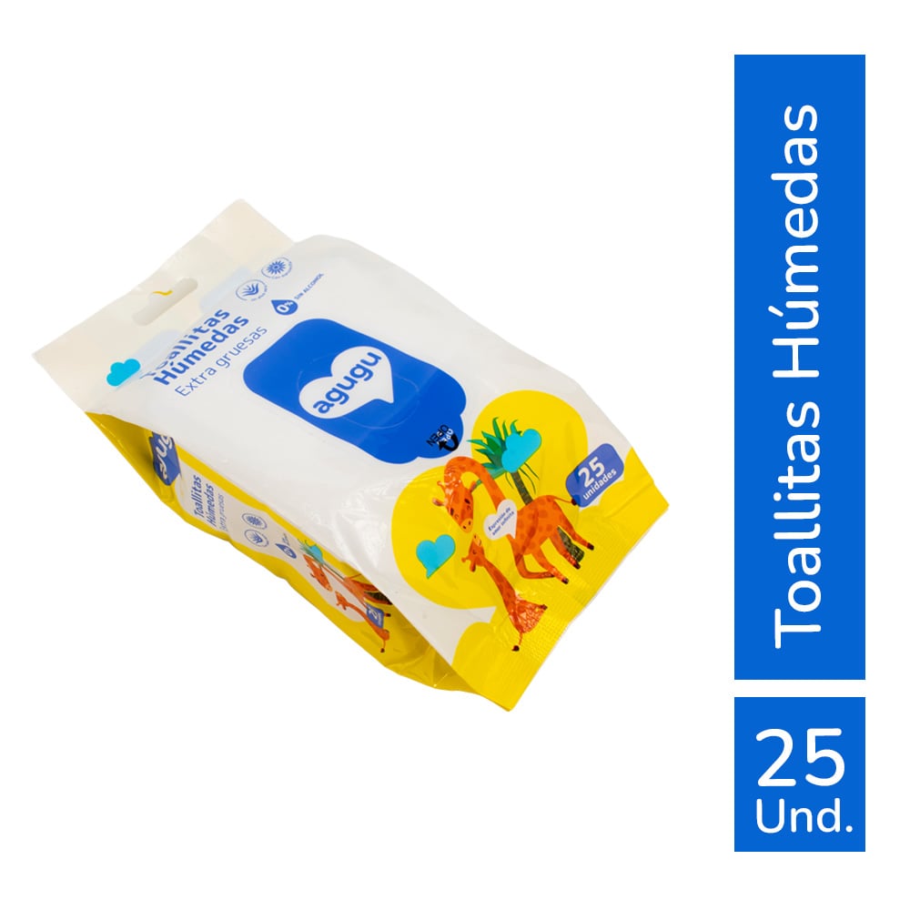 Toallitas h&uacute;medas especiales Agugu - Bolsa 25UN, , large image number null