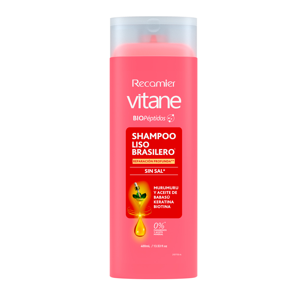 Vitane Shampoo Liso Brasilero - Frasco 400 Ml, , large image number null