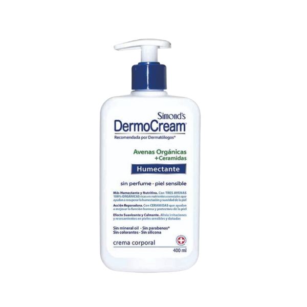 Dermo Cream Simond&acute;s Avena Org&aacute;nica + Ceramidas - Frasco 400 ML, , large image number null
